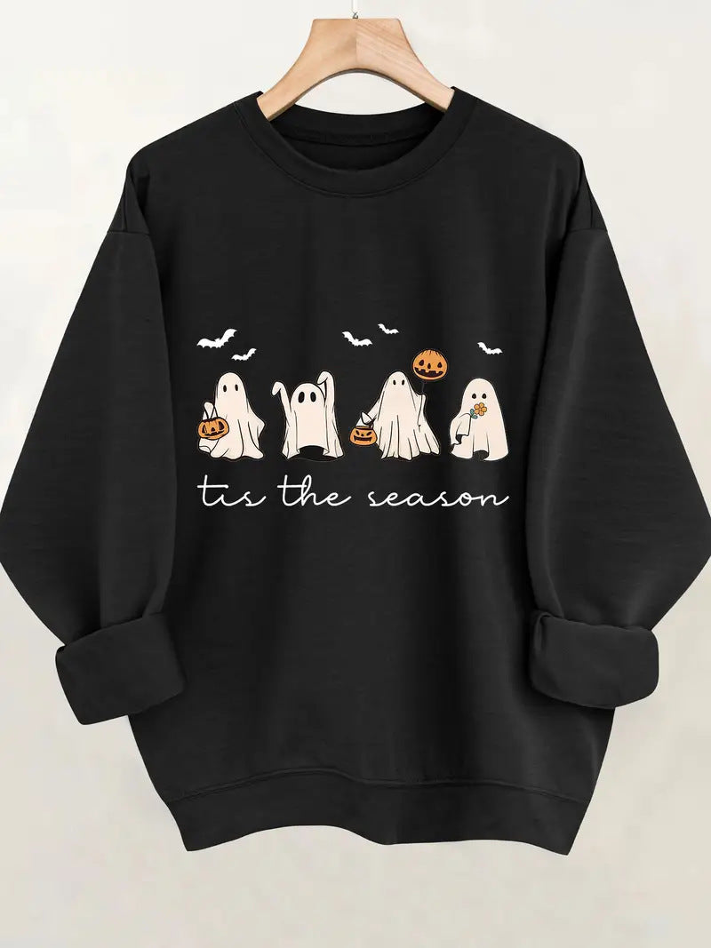 Sudadera con cuello redondo estampada, personalidad, moda, top holgado para pareja