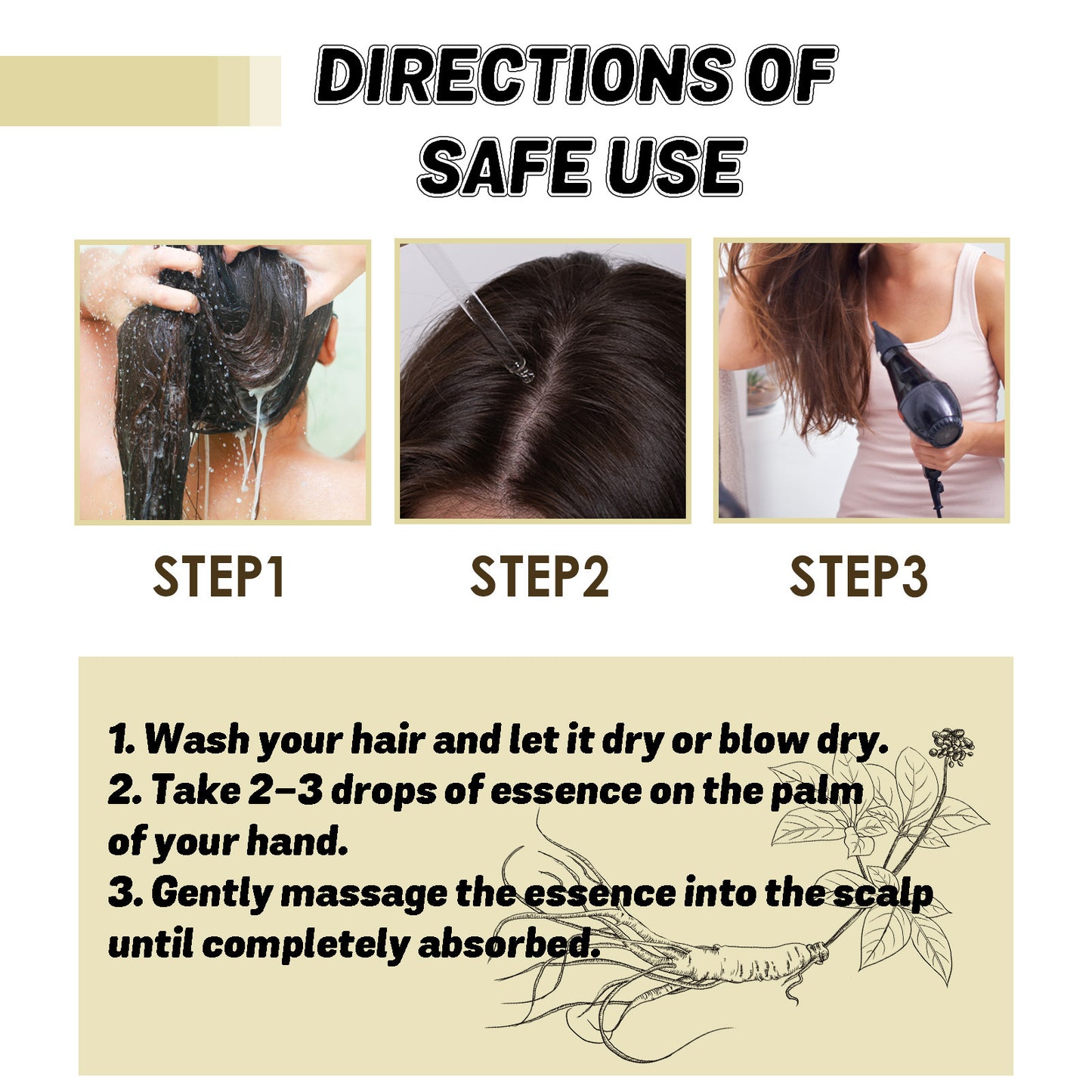 Hair Growth Serum, Prevent Fixation And Nourish Thick Hair And Scalp