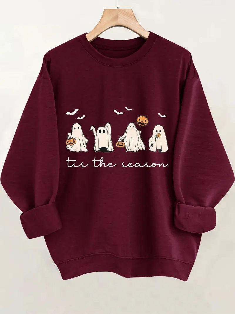 Sudadera con cuello redondo estampada, personalidad, moda, top holgado para pareja