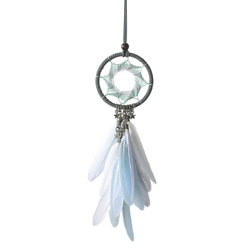 Ins Car Pendant Yilu Ping An Dream Catcher Car Creative Car Interior Decoration Rearview Mirror Pendant Pendant Lady
