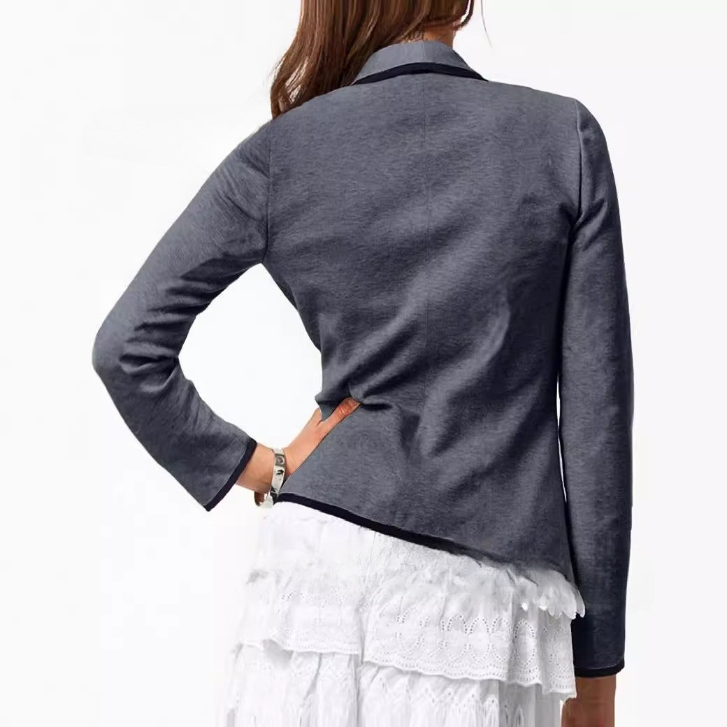 Chaqueta de traje informal de corte entallado para mujer