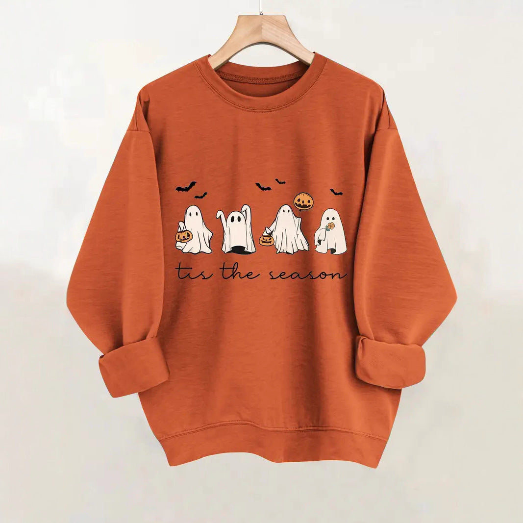 Sudadera con cuello redondo estampada, personalidad, moda, top holgado para pareja