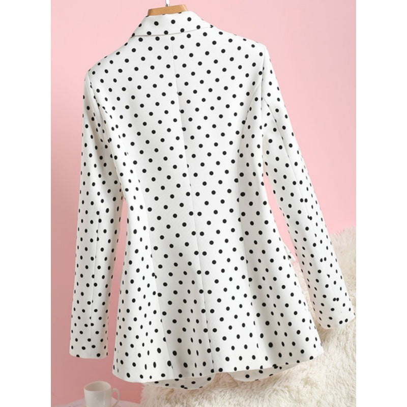 Chaqueta de traje para mujer, cintura adelgazante, nuevo estampado, primavera y otoño.