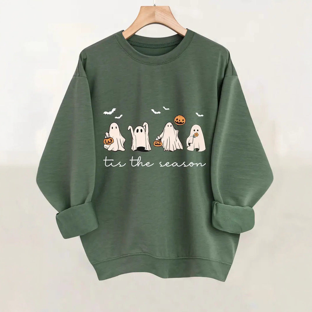 Sudadera con cuello redondo estampada, personalidad, moda, top holgado para pareja