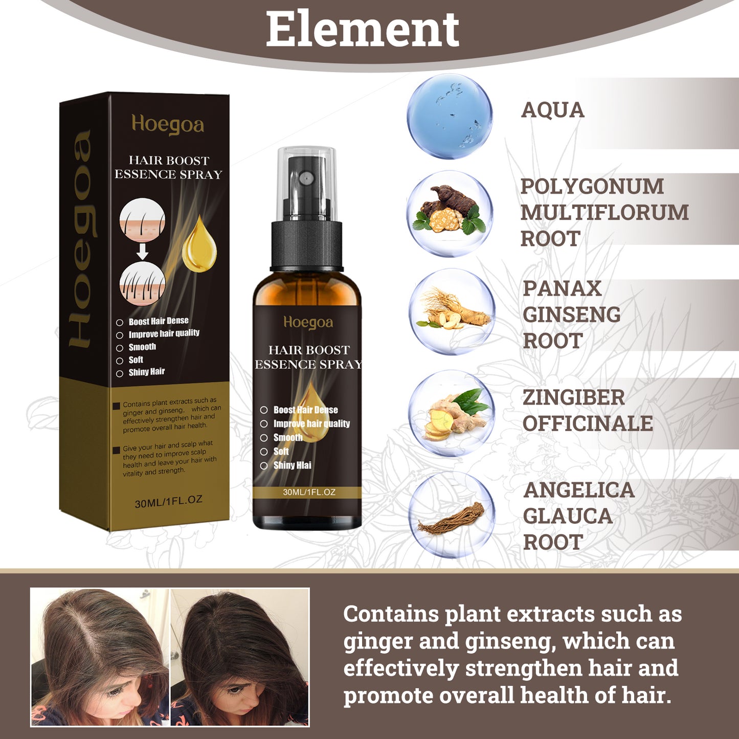 Hair Enhancement Spray Anti-Loss Hair Enhancement Repair Strong And Dense Hair Treatment Spray