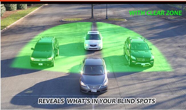2Pcs/Pair ELIMINATES BLIND SPOTS NEW CLEAR ZONE Auxiliary Mirror wide angle view Tools
