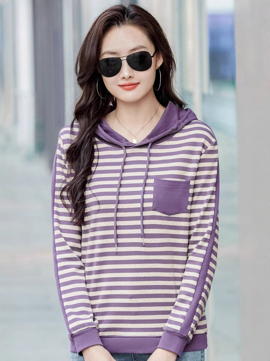 Camiseta de manga larga holgada, elegante y a la moda de estilo coreano, de talla grande, a juego.