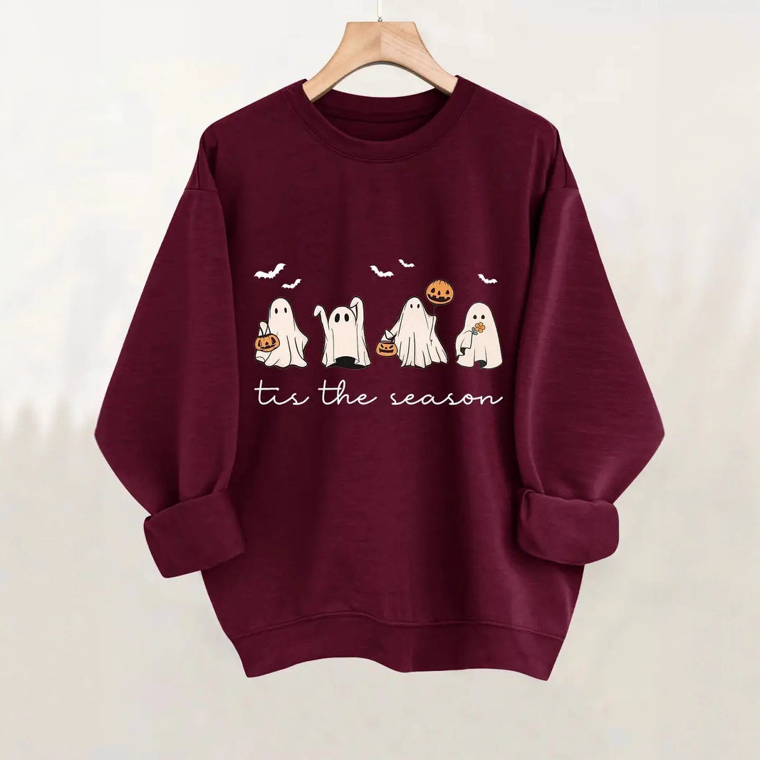 Sudadera con cuello redondo estampada, personalidad, moda, top holgado para pareja