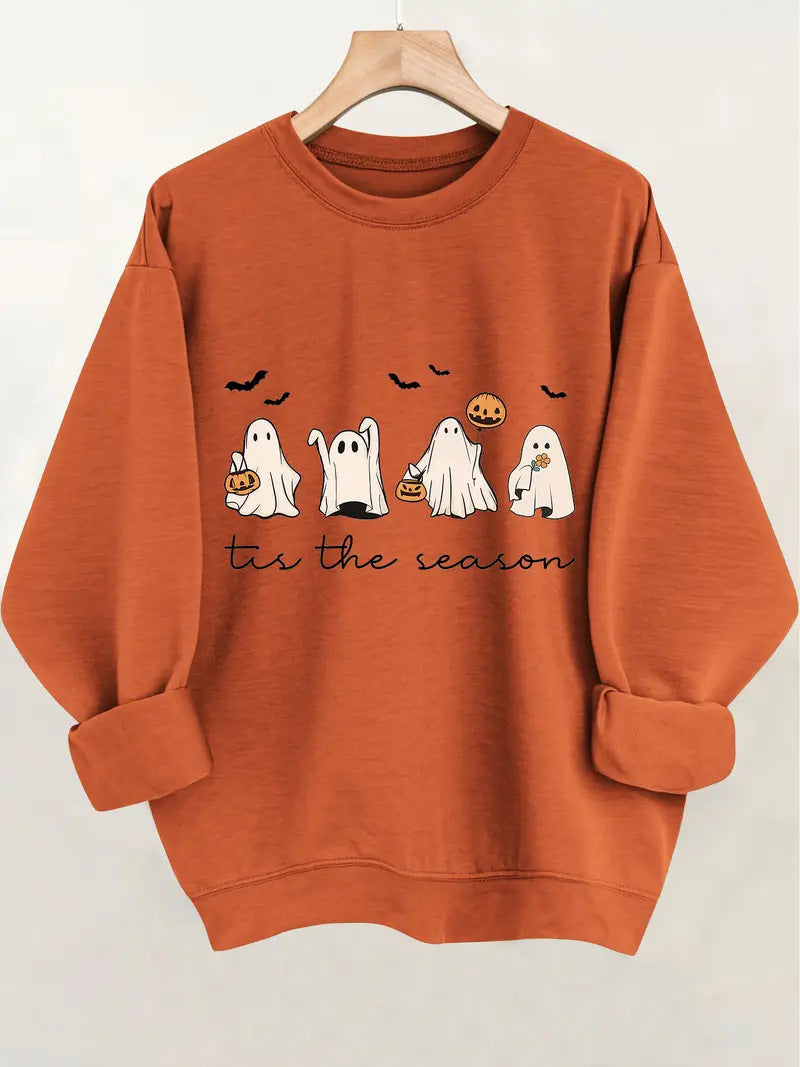 Sudadera con cuello redondo estampada, personalidad, moda, top holgado para pareja