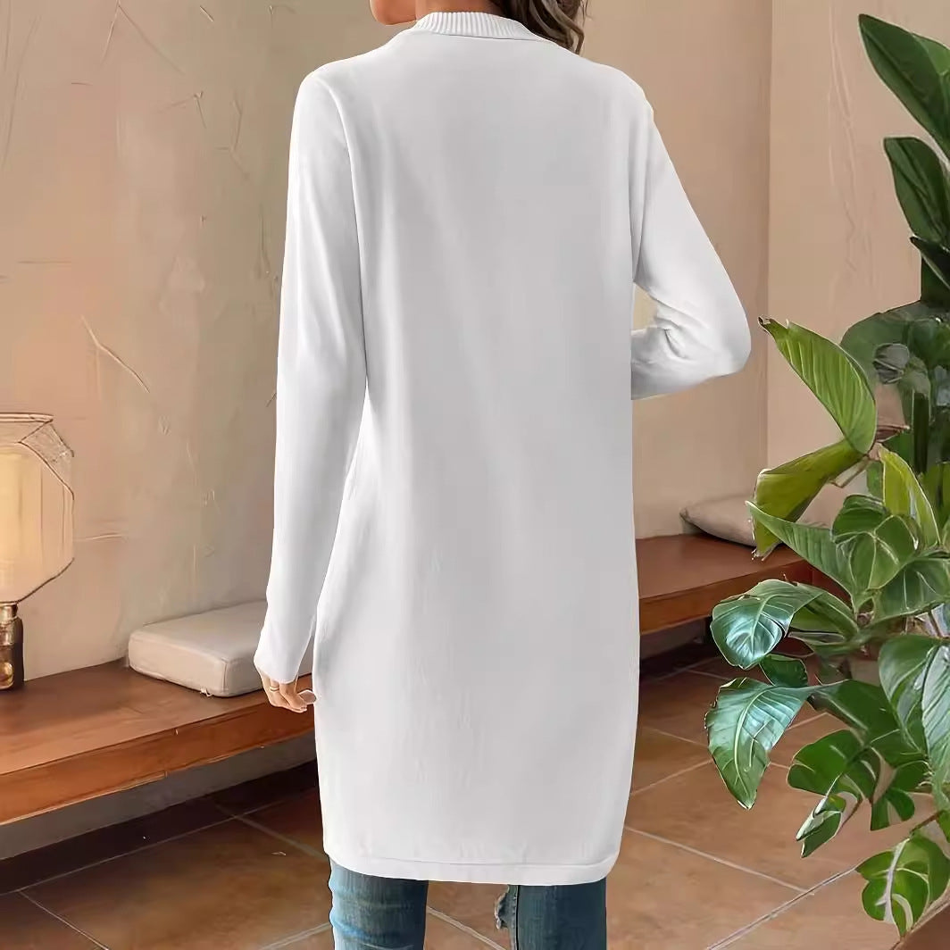 Cárdigan de punto elegante y moderno que combina con todo para mujer, fino de verano