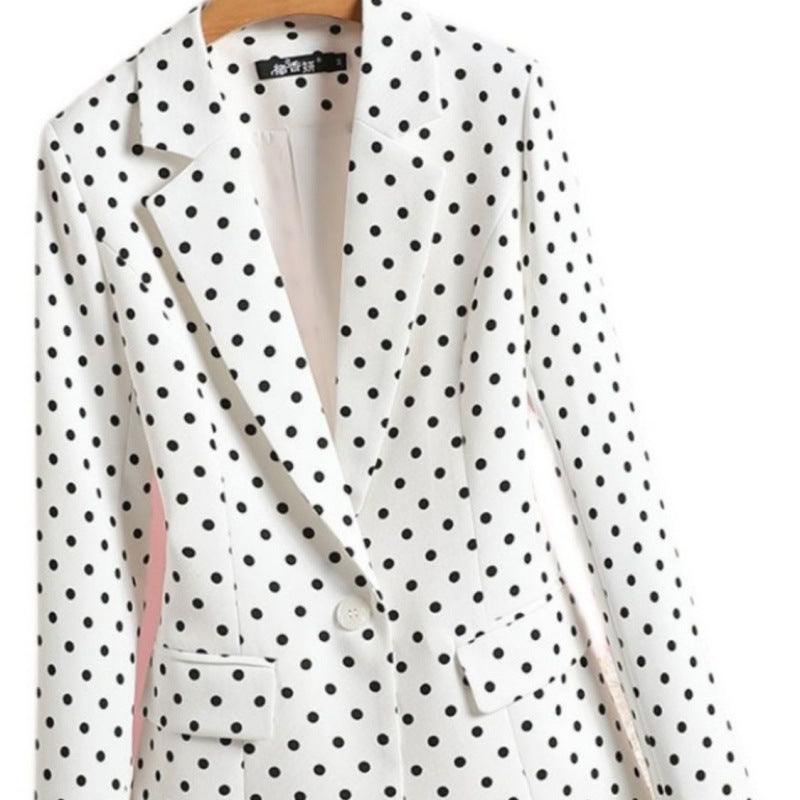 Chaqueta de traje para mujer, cintura adelgazante, nuevo estampado, primavera y otoño.