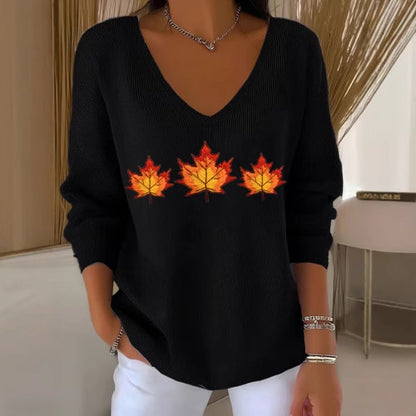 Camiseta holgada de media manga con cuello en V para mujer