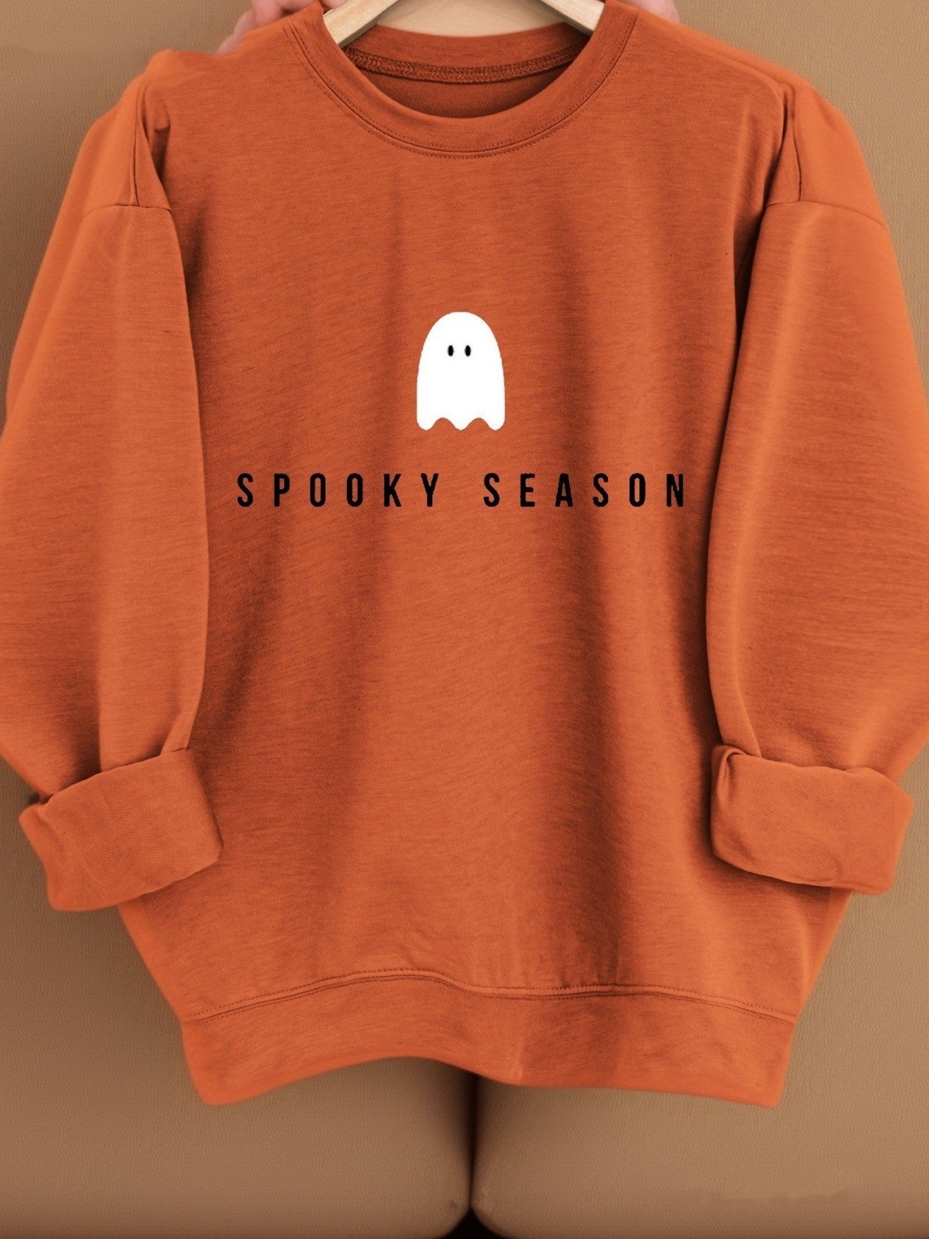 Sudadera con estampado de Halloween de la temporada espeluznante - Casual para mujer