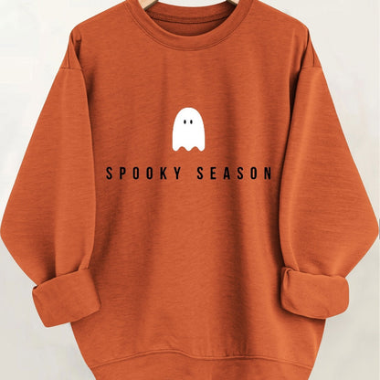 Sudadera con estampado de Halloween de la temporada espeluznante - Casual para mujer