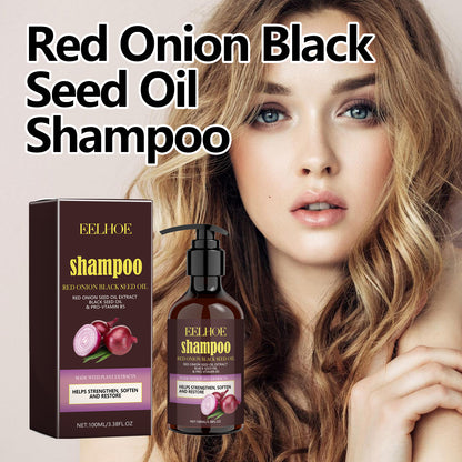 Red Onion Black Seed Oil Shampoo, Clean Scalp Easy Anti-Dandruff Smooth Hair Oil Control Shampoo