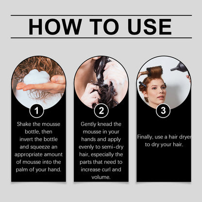 Volumizing Curls Styling Mousse Hair Styling Wax Foam Curls Moisturizing Treatment Mousse