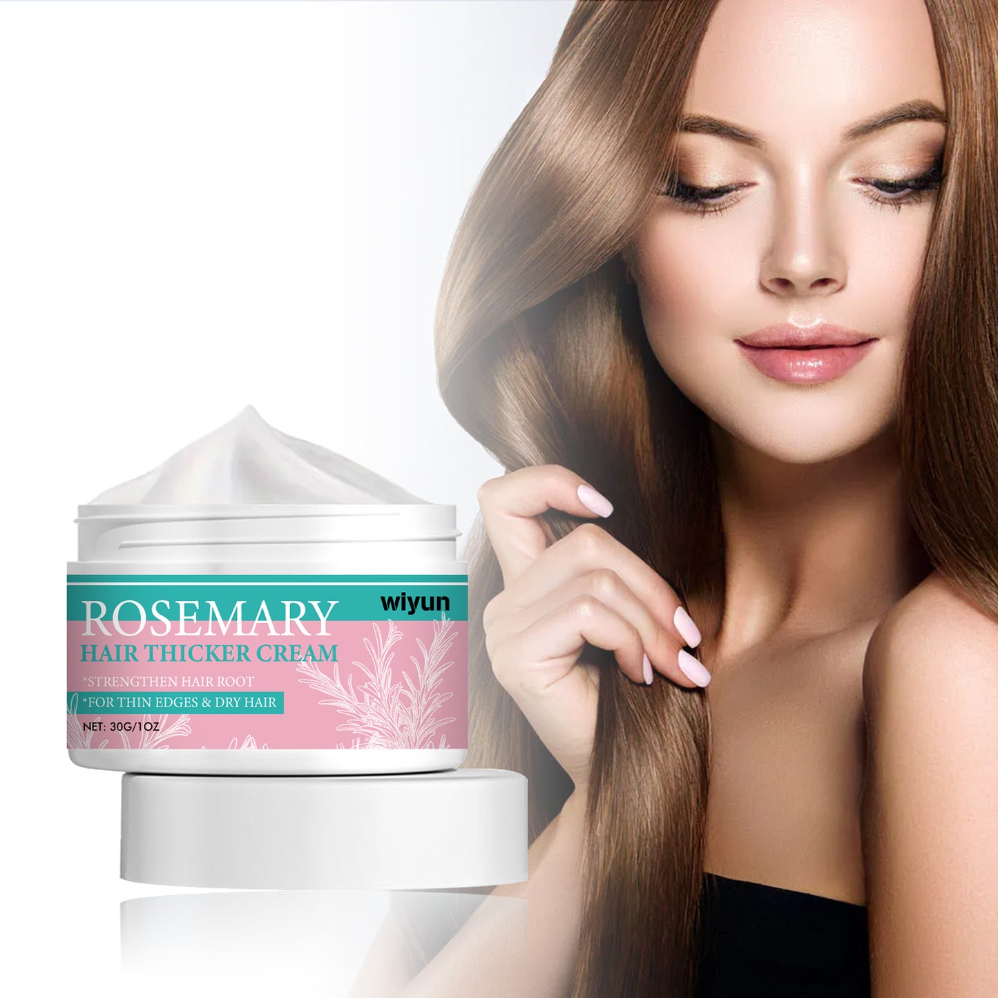 Rosemary Hair Care Cream, Anti-Set Hair Intensive Repair Ironing And Drying Hair Smoothing Cream
