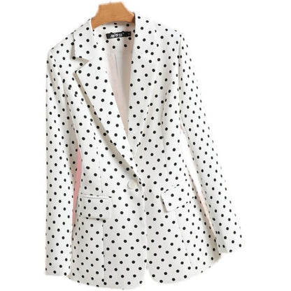 Chaqueta de traje para mujer, cintura adelgazante, nuevo estampado, primavera y otoño.