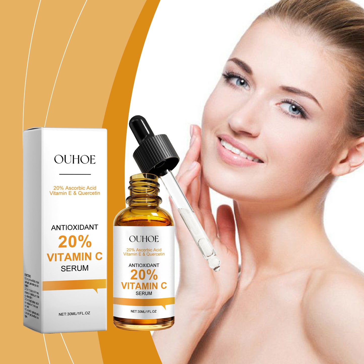 Vitamin C Essence, Facial Gentle Brightening Deep Moisturizing Repair Nourishing Skin Care Essence