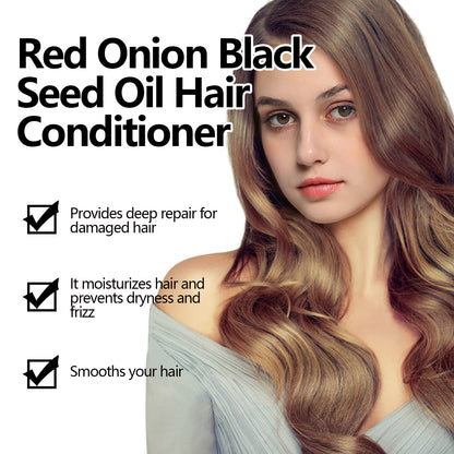 Red Onion Black Seed Oil Hair Conditioner, Nourish The Dry Short-Tempered Smooth And Glossy Hair End Fragrance Conditioner