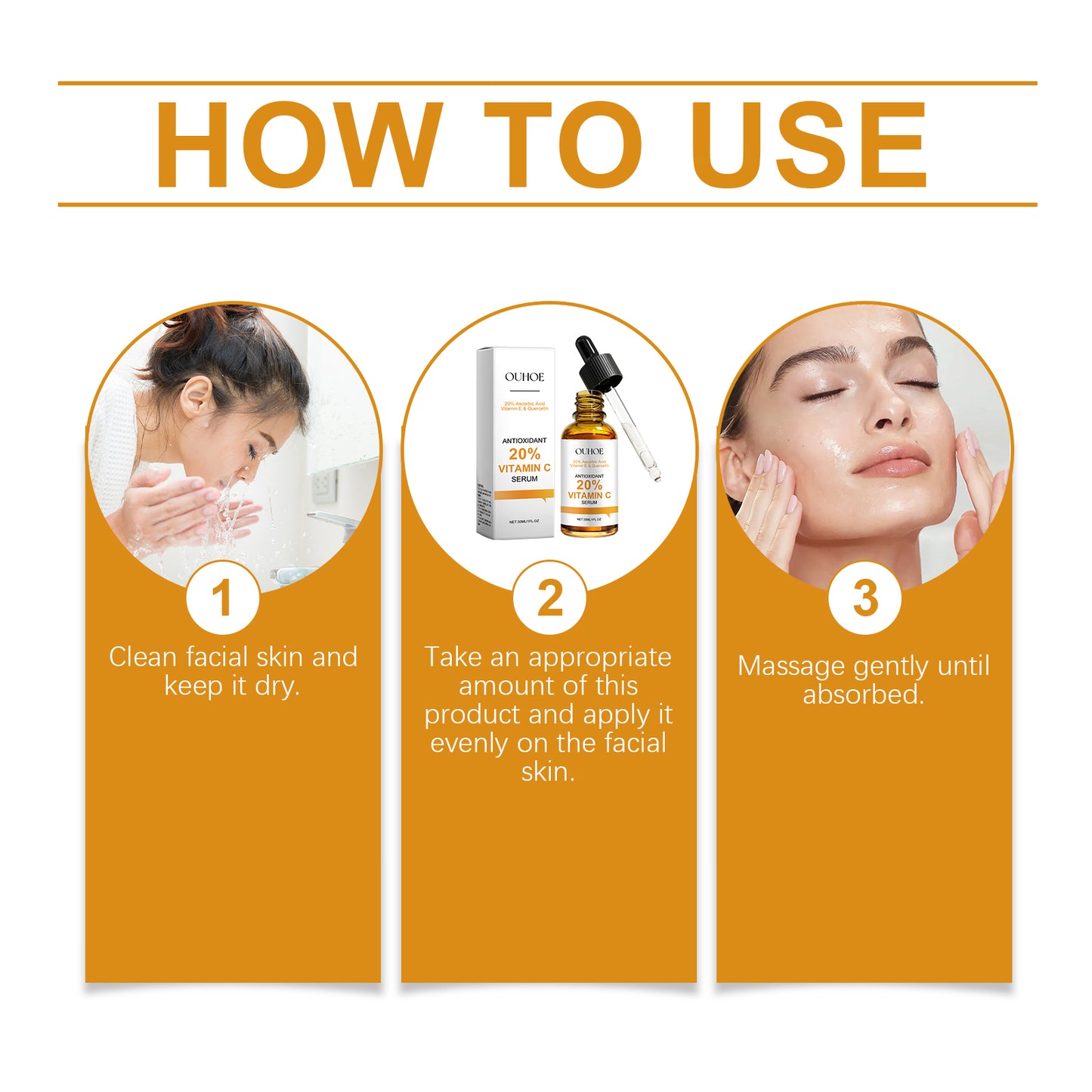 Vitamin C Essence, Facial Gentle Brightening Deep Moisturizing Repair Nourishing Skin Care Essence