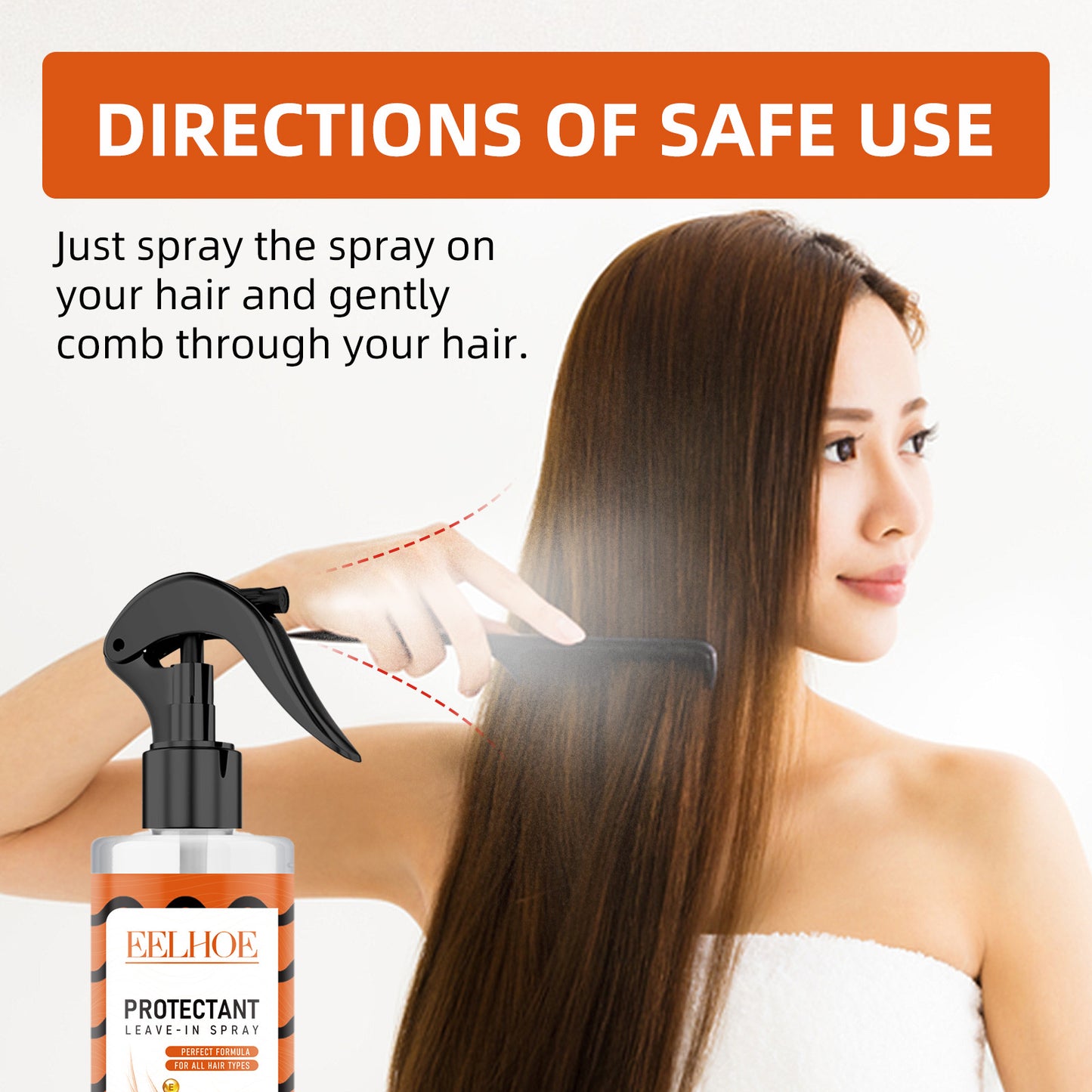 Protectant Leave-In Spray, Repair Bifurcated Dry Hair And Frizzy Hair Damaged Moisturize Hair And Smooth Hair