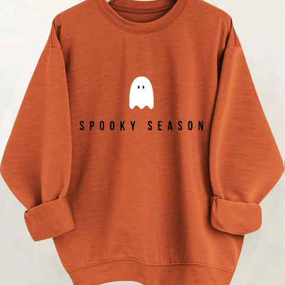 Sudadera con estampado de Halloween de la temporada espeluznante - Casual para mujer